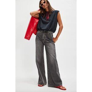 Rolla’s Studio Flare High Waist Jeans Stone Grey LIGHT GREY Womens Size 26
